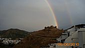 Doble arcoiris y Castillo