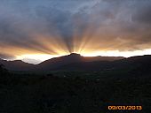 Atardecer tras Sierra Agua